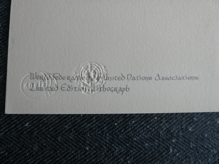 United Nations First Day Issue Stamped Print, 1981 - Rocco Callari