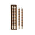 Unscented Striped Taper Candles Set/2