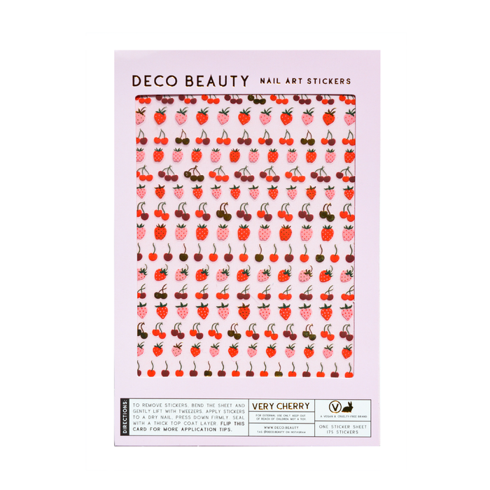 Very Cherry sheet flat lay on white background