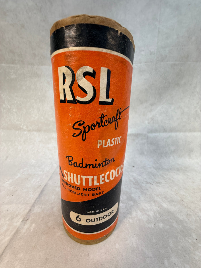 Vintage RSL Sportscraft Plastic Badminton Shuttlecocks - Lot of 5 in Can