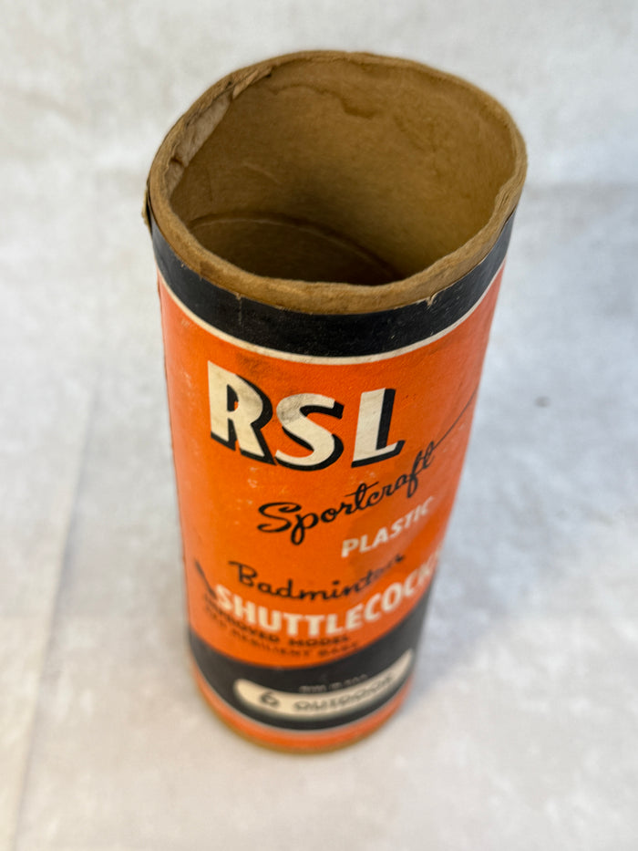 Vintage RSL Sportscraft Plastic Badminton Shuttlecocks - Lot of 5 in Can