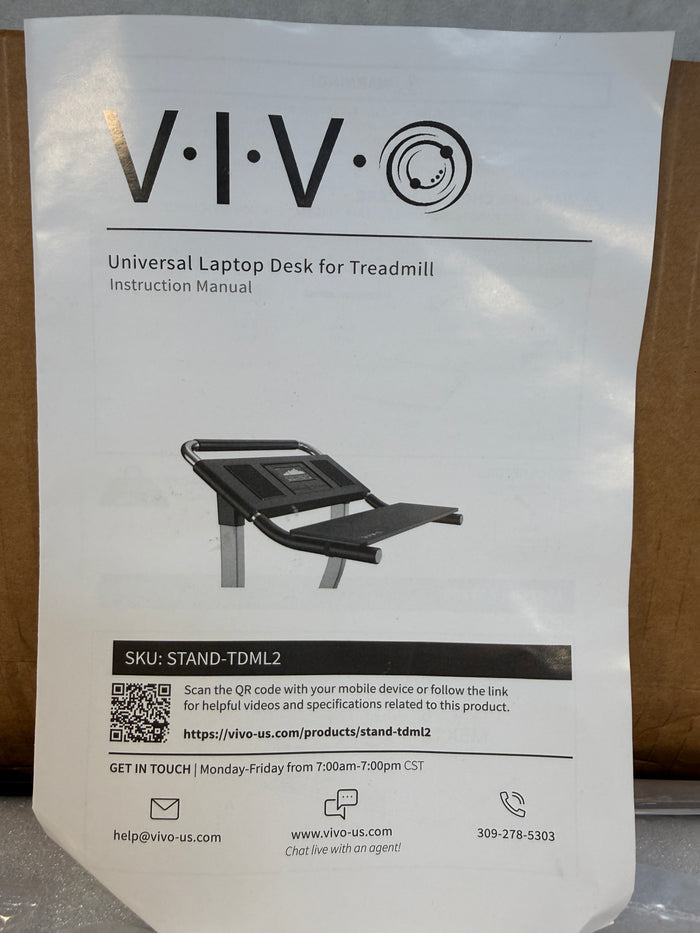 Vivo Universal Laptop Desk for Treadmill TDML2 - Brand New!
