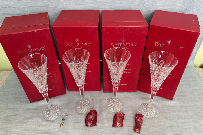 Waterford 12 Days of Christmas Flutes - Set of First 4 in Boxes