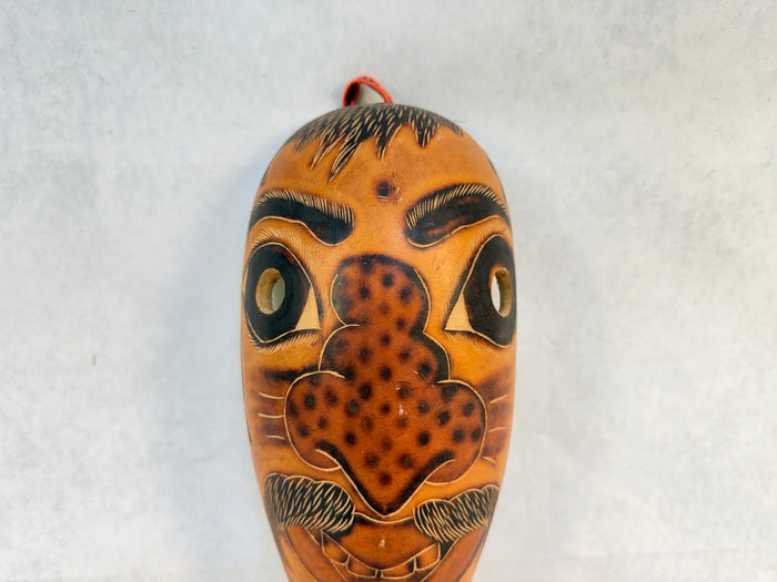 Whimsical Peruvian Gourd Mask