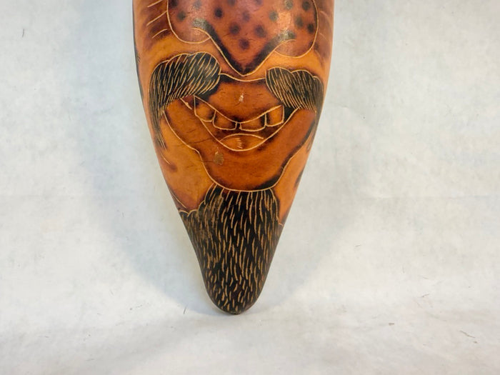 Whimsical Peruvian Gourd Mask