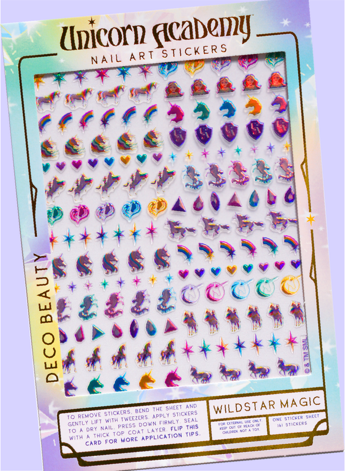 Wildstar Magic sheet flat lay on purple background