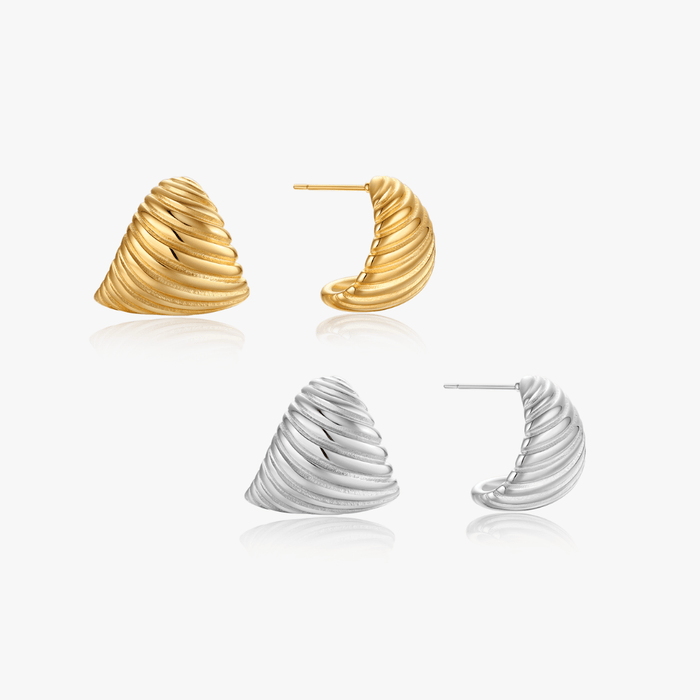 Willa Textured Dome Earrings - Flaire & Co.