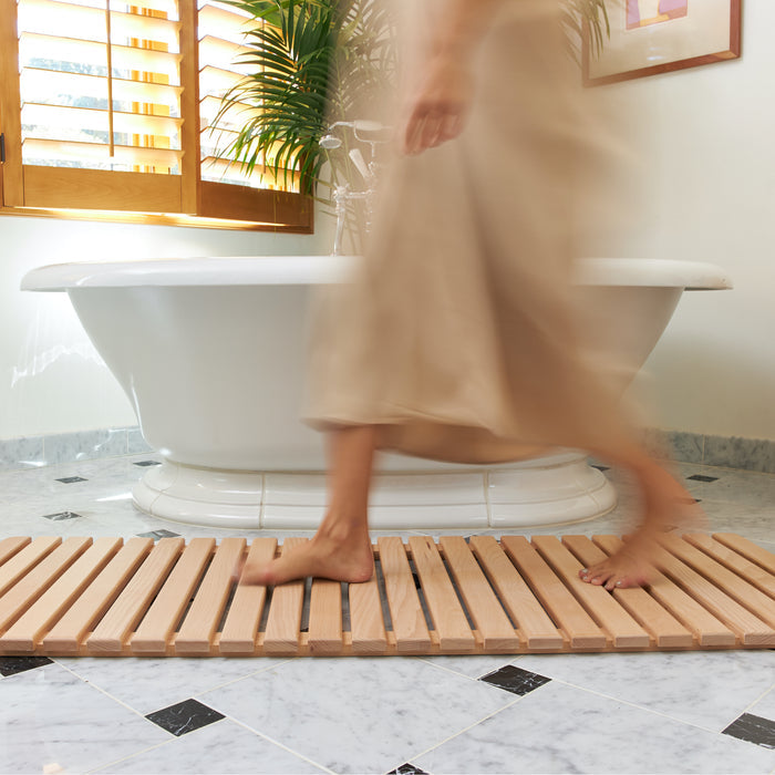 Avocado Wooden Bath Mat Bathroom Shower